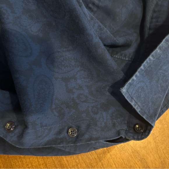 Tasso Elba - Men’s Medium Long Sleeve Dress Shirt - Blue - Used - Picture 7 of 8